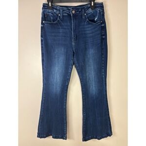 KanCan Women's Jeans Size 30 High Rise Flare Leg‎ Dark Wash Denim Exclusive